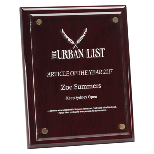 Rosewood Premium Floating Plaque