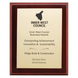 Engraved Plaques - European Gold