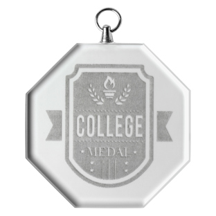 Glass Medal - Octagon