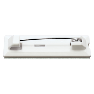 White Badge Pin Large