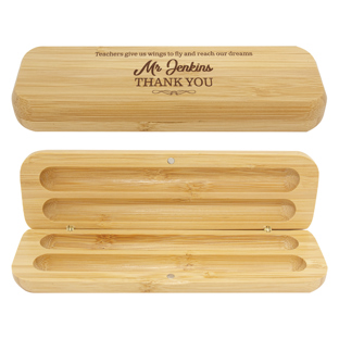 Bamboo Pen Box - Double