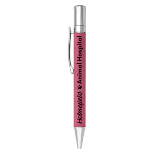 Leatherette Pen - Pink