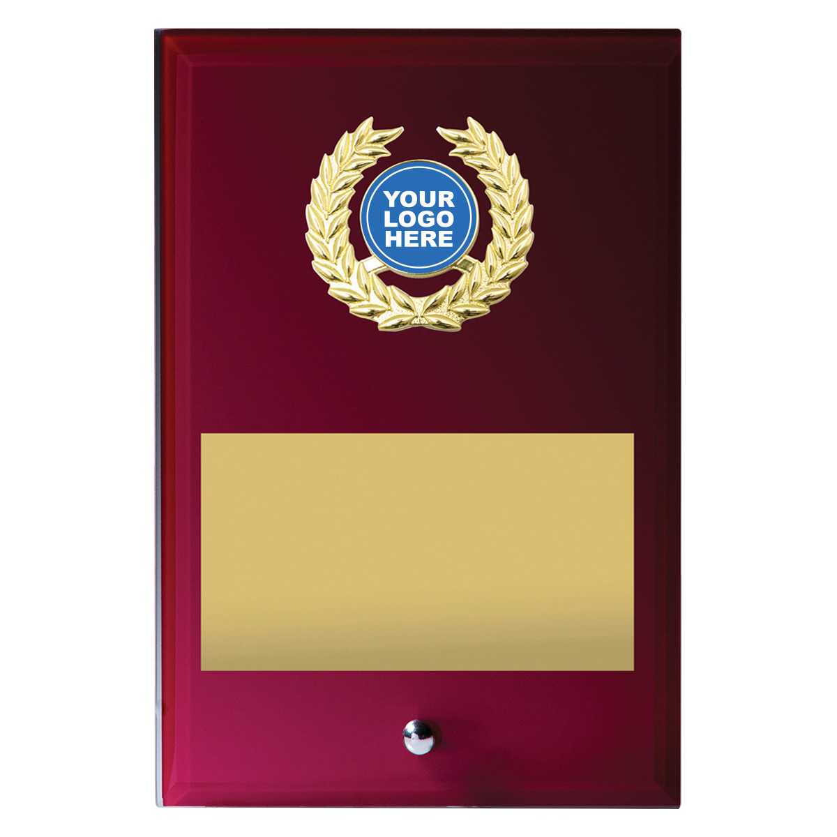 Red Glass Plaque